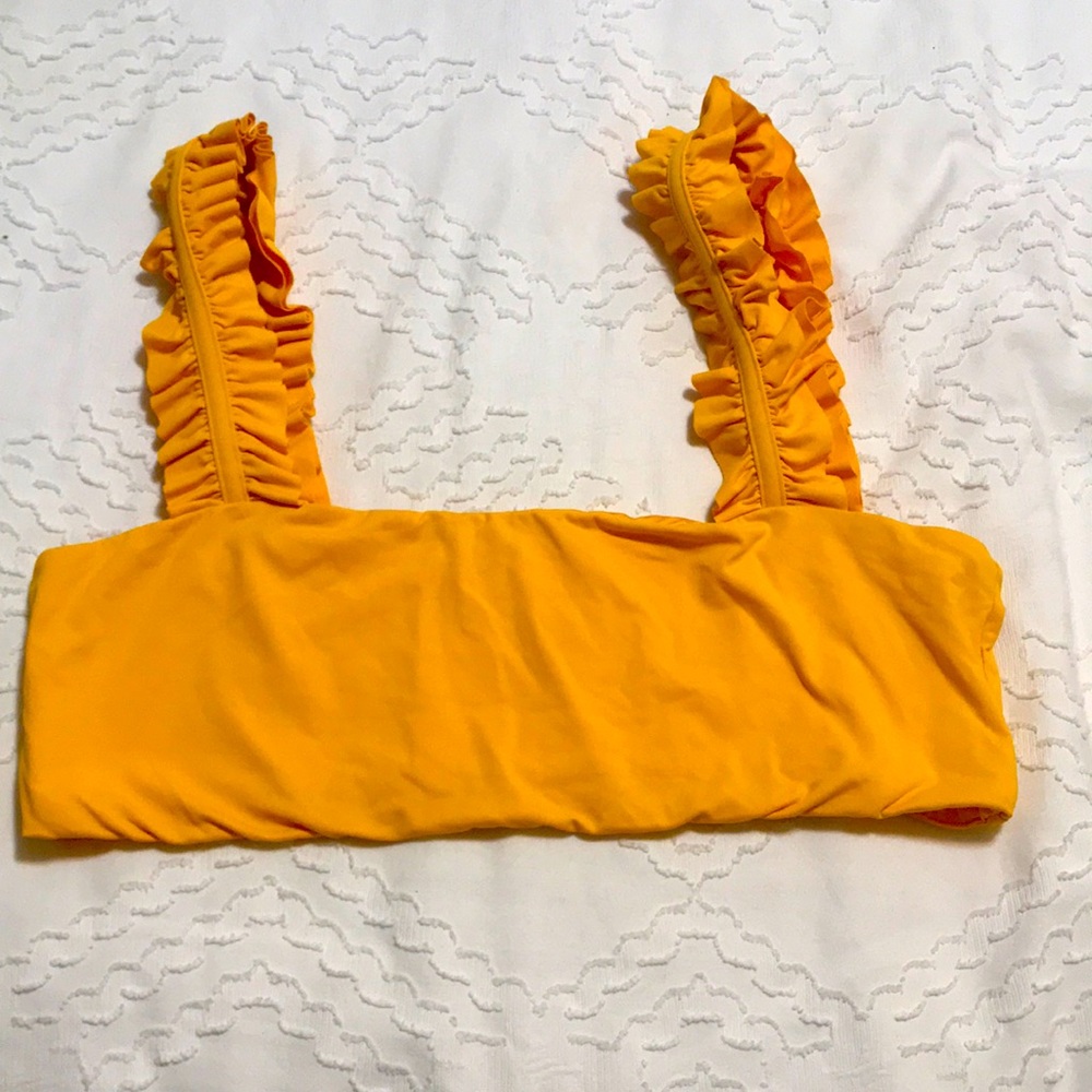 Weworewhat yellow bathing suit top